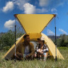 Палатка NATUREHIKE P-Series NH18Z033-P трехместная темно-зеленая, 6927595783665